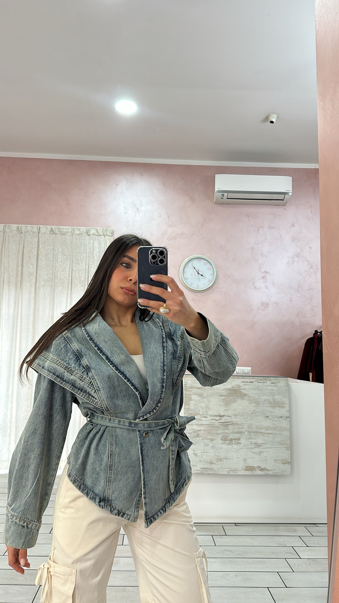Jacket denim cintura