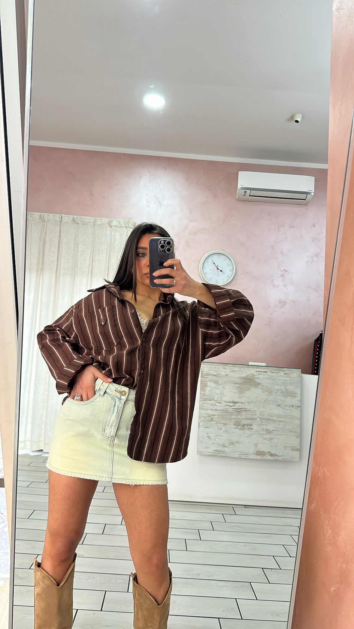 Minigonna sabbia con shorts