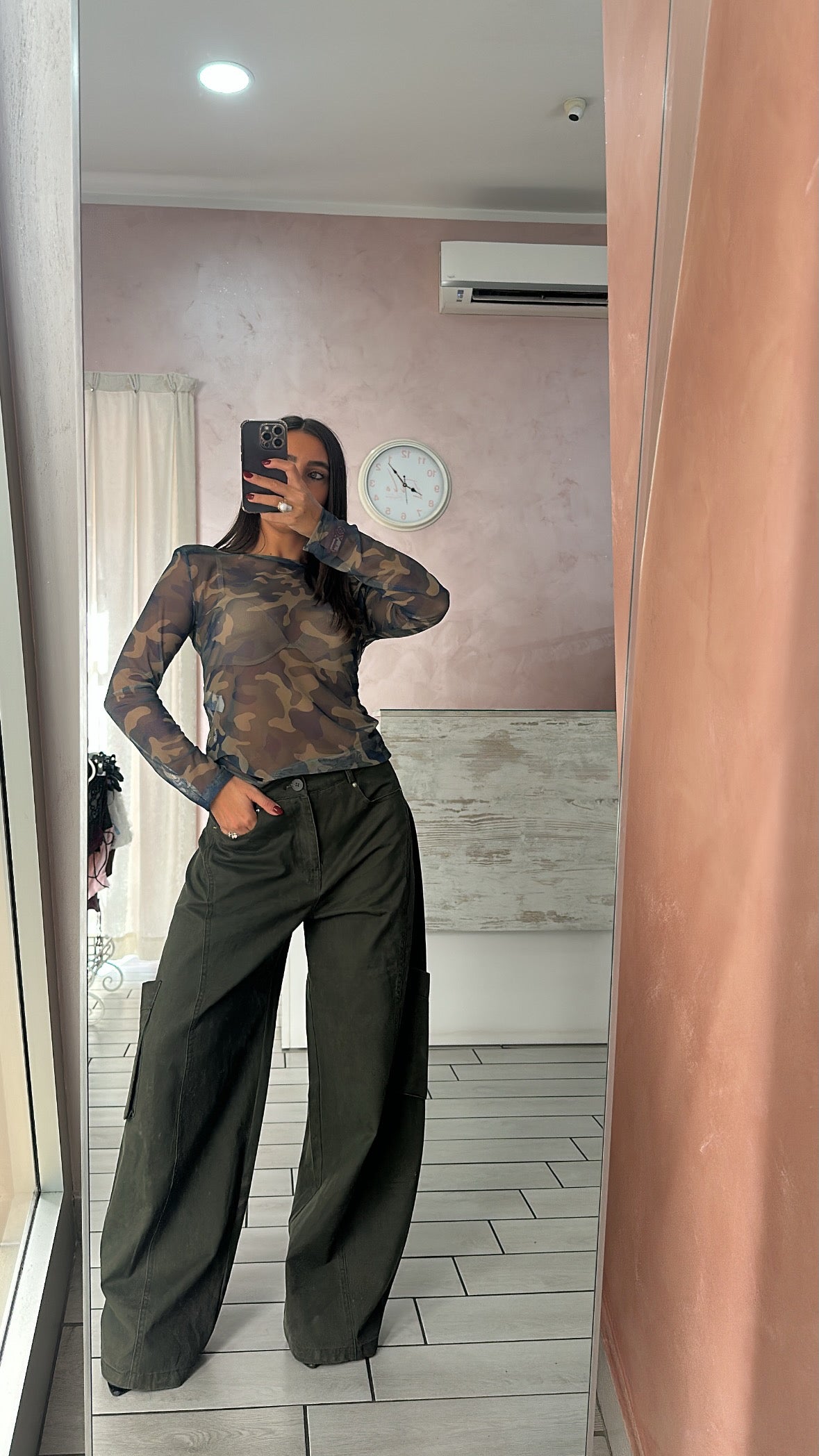 Maglia spalline velata militare