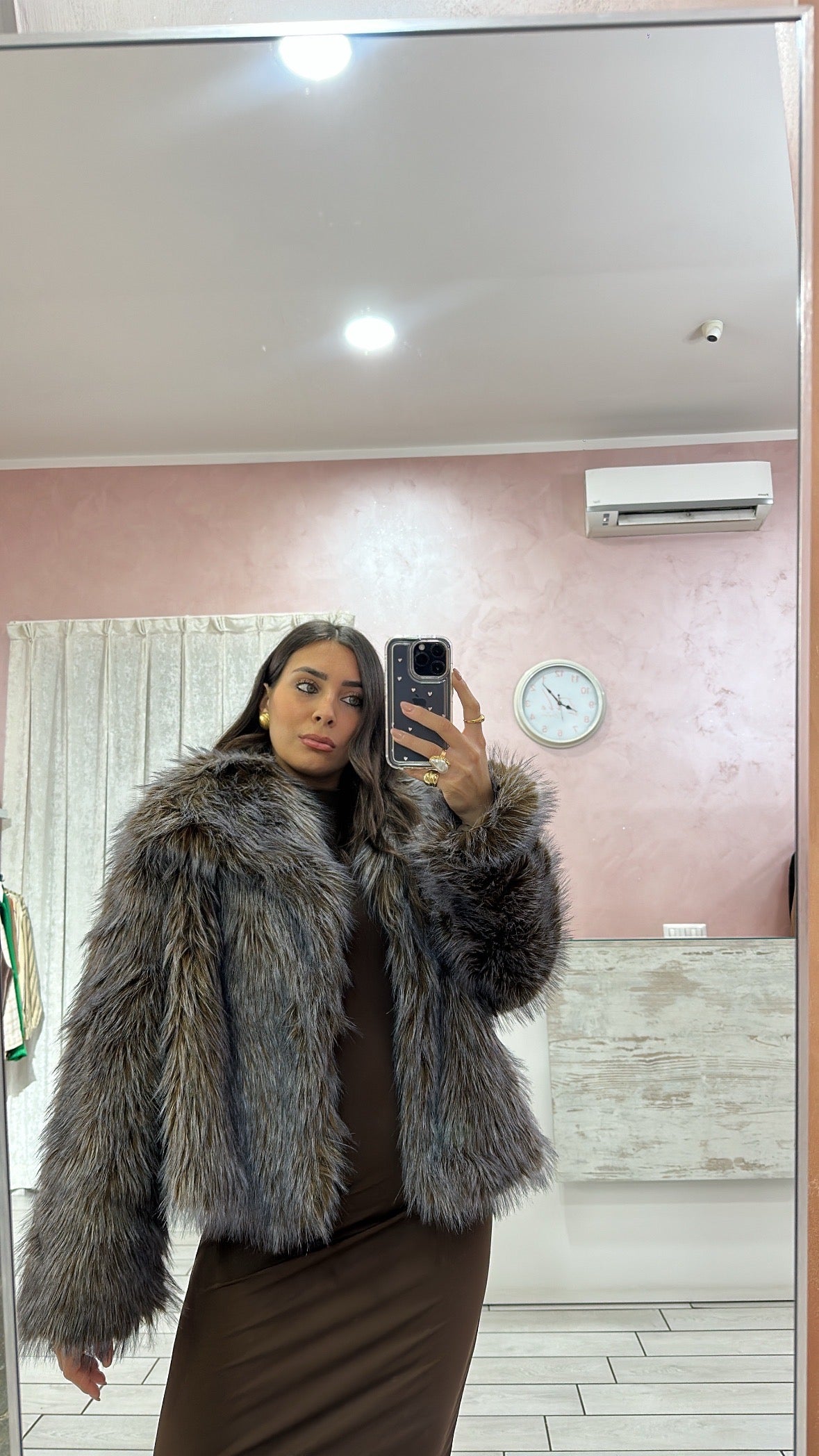 Ecopelliccia sfumature sky blue