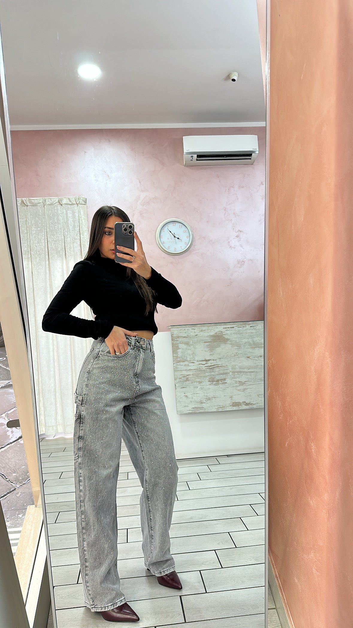 JEANS GRIGIO CHIARO DETTAGLI