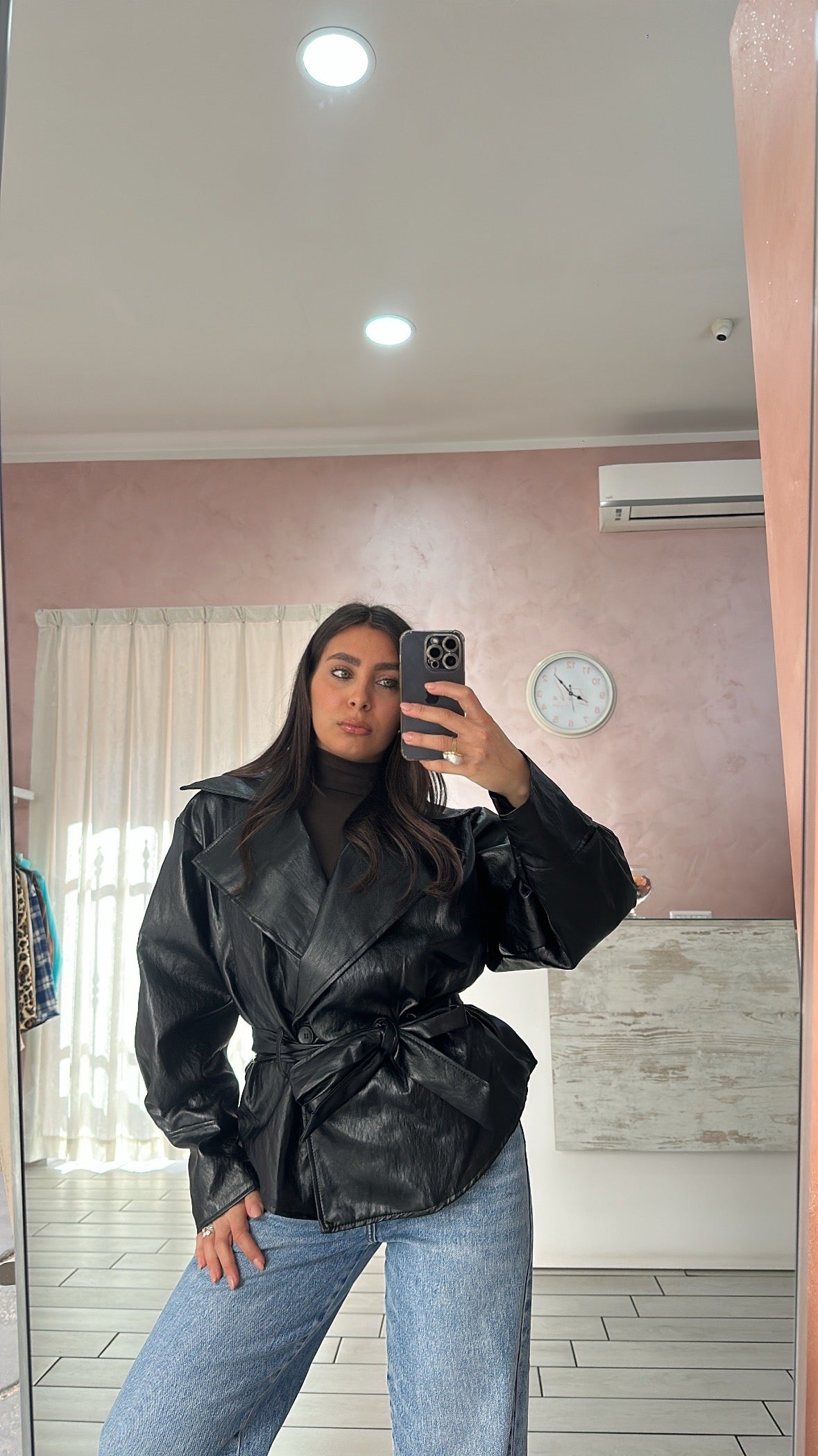 Blazer ecopelle semi lucido