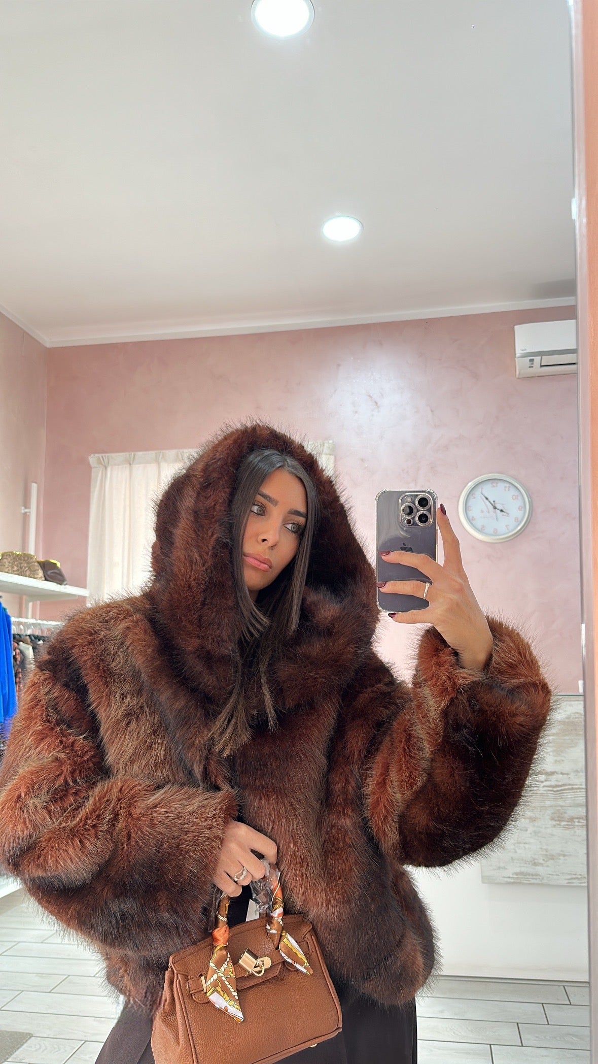 PELLICCIA SFUMATURE ORANGE & BROWN