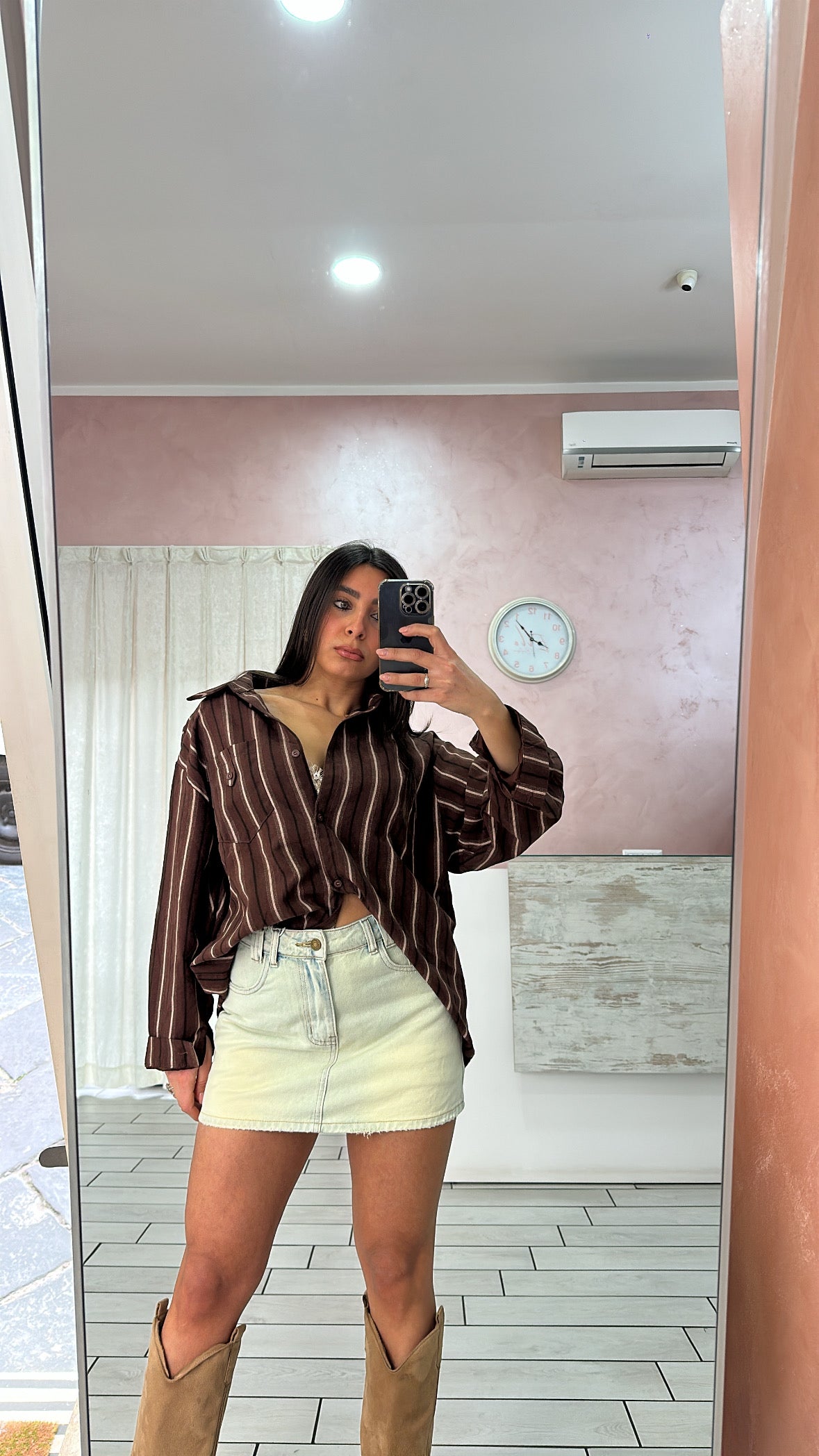 Minigonna sabbia con shorts