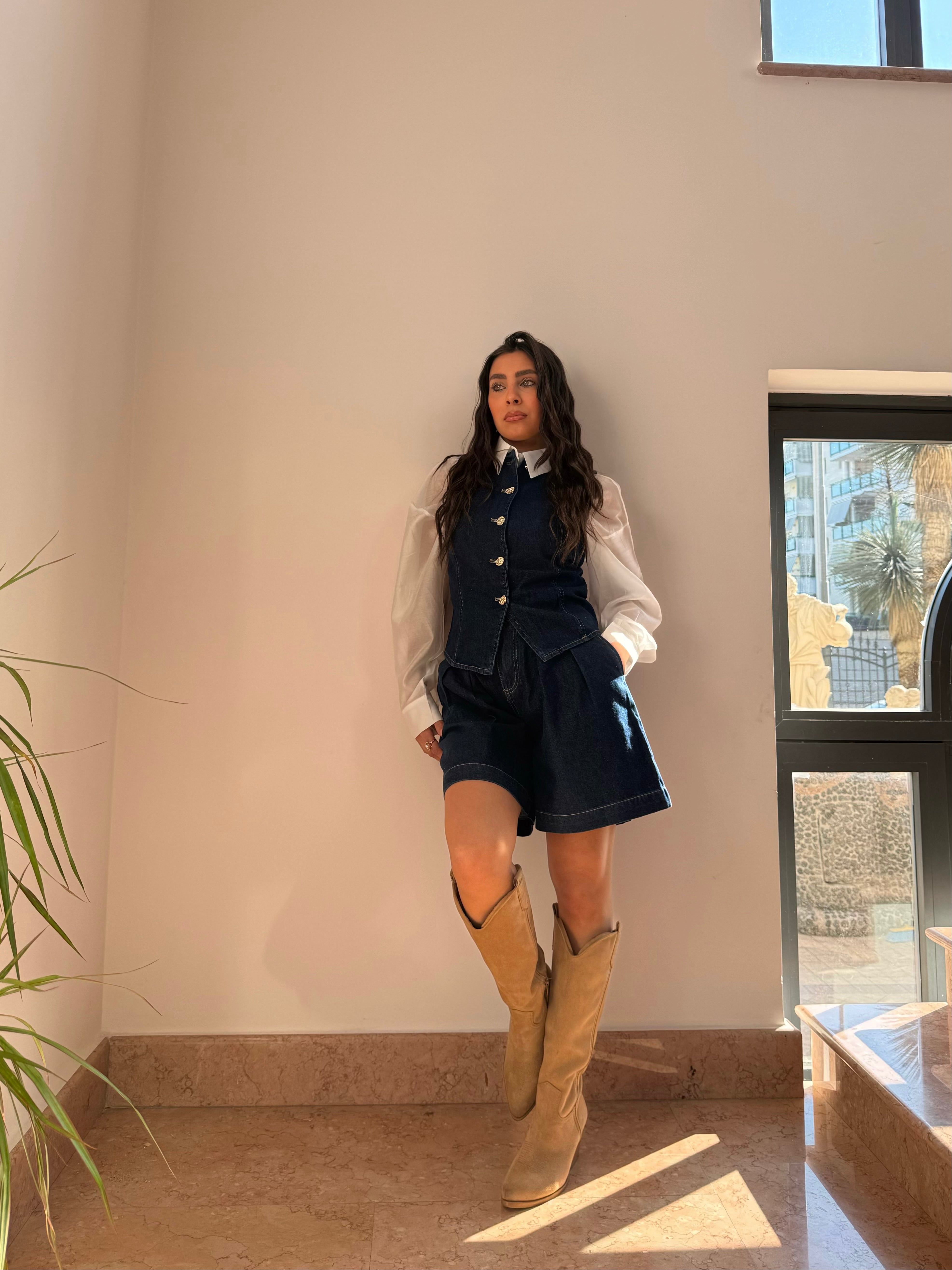 Coordset gilet e shorts