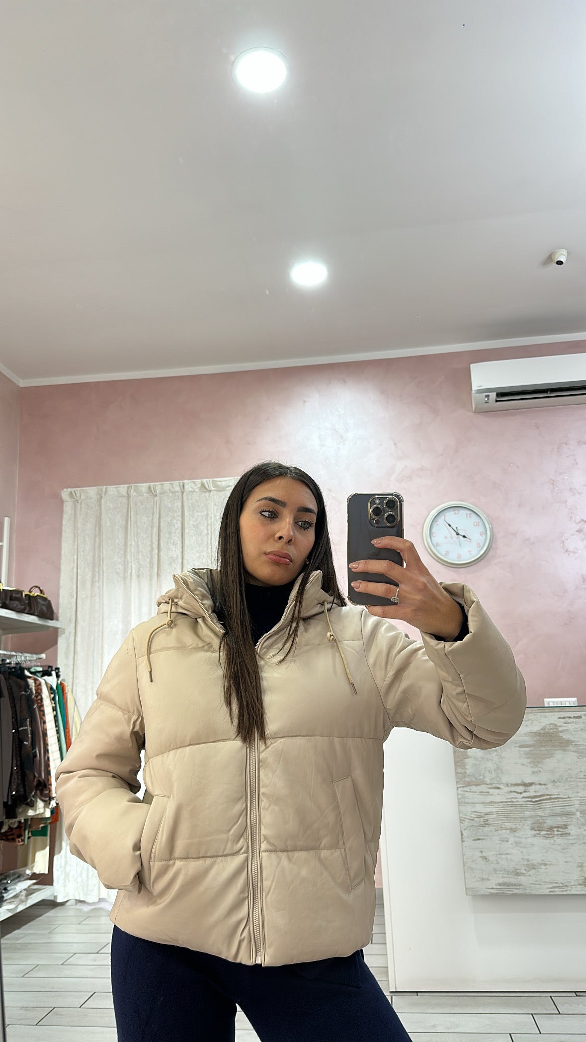 BOMBER ECOPELLE CAPPUCCIO