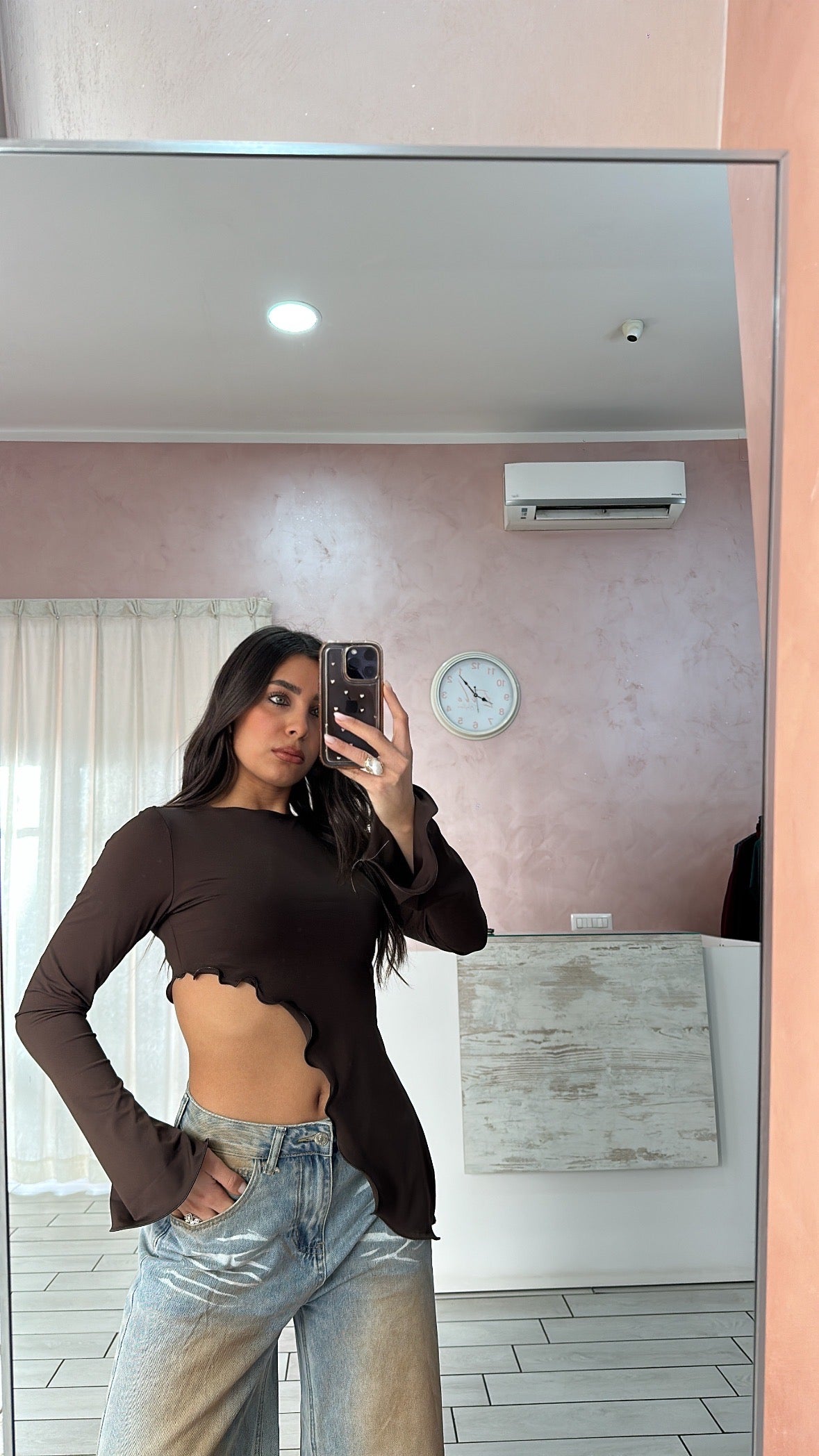 Magliettina asimmetrica lycra