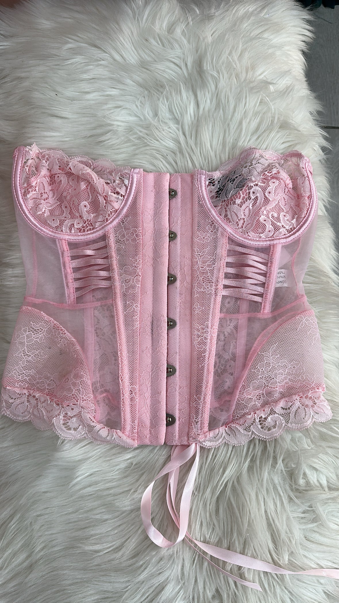 Bustino pizzo pink