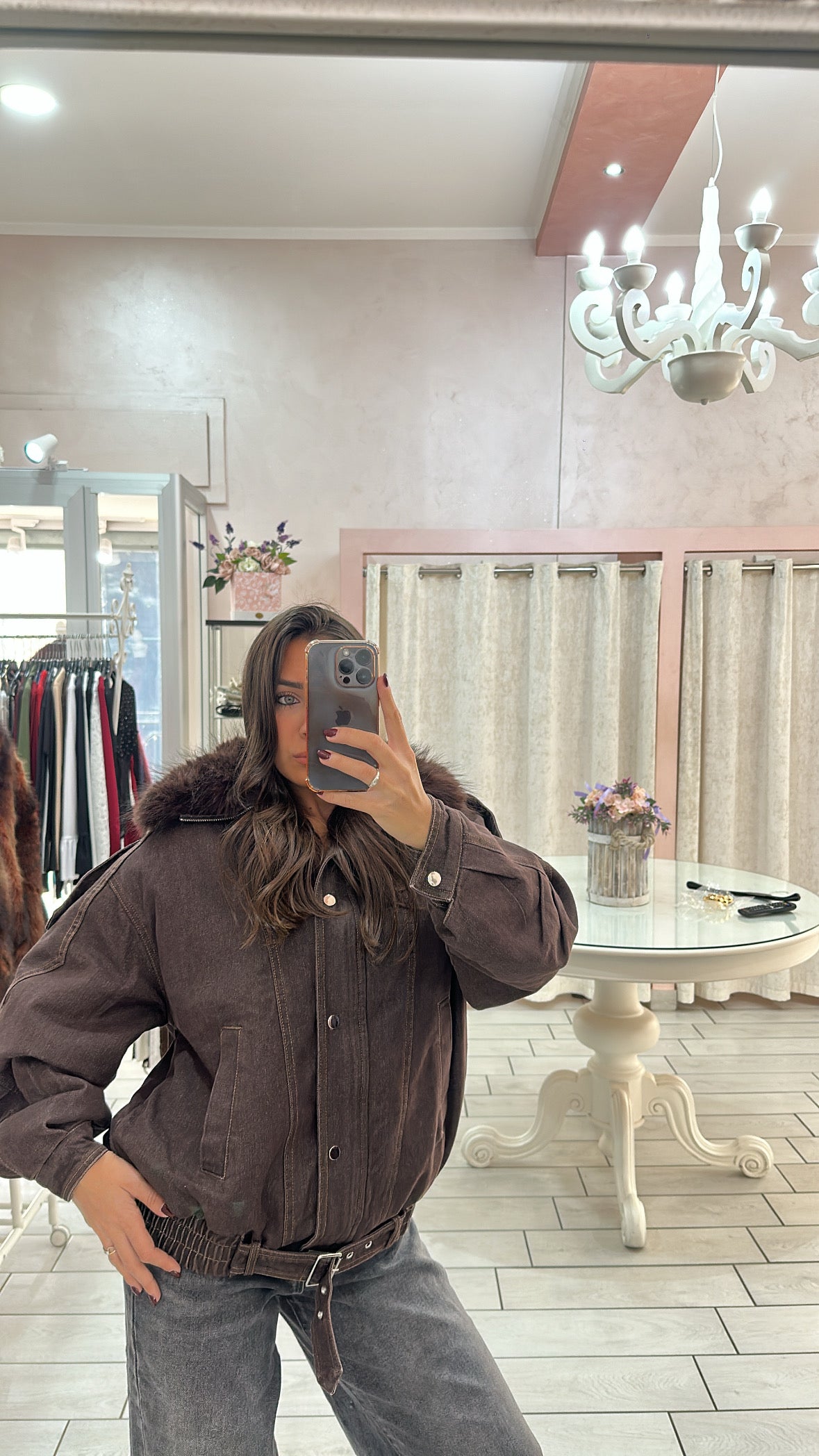 GIUBBOTTO DENIM E PELLICCIA Elle Boutique