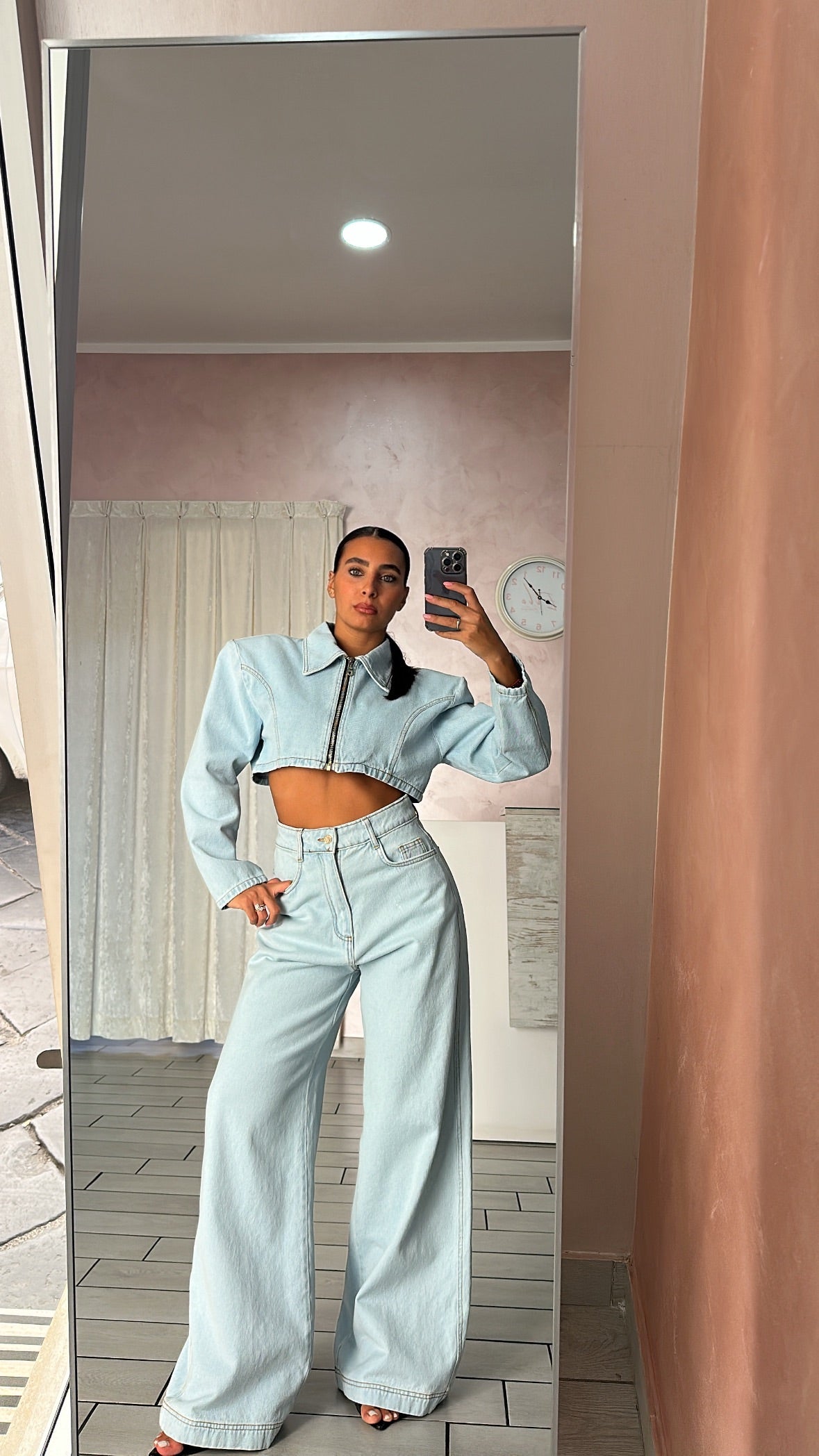Set denim spalline