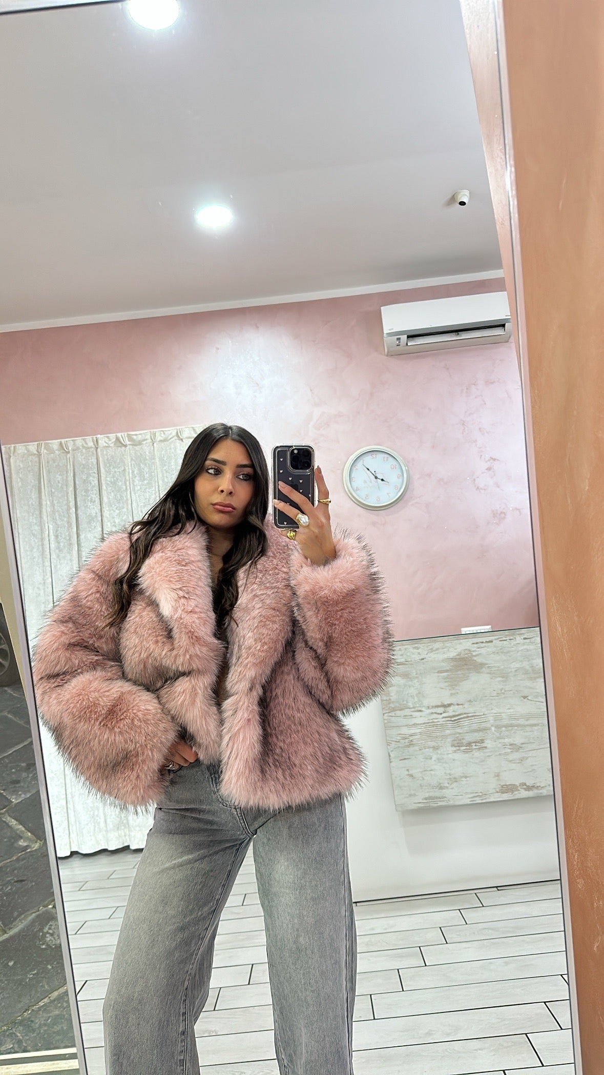 Ecopelliccia sfumature pink