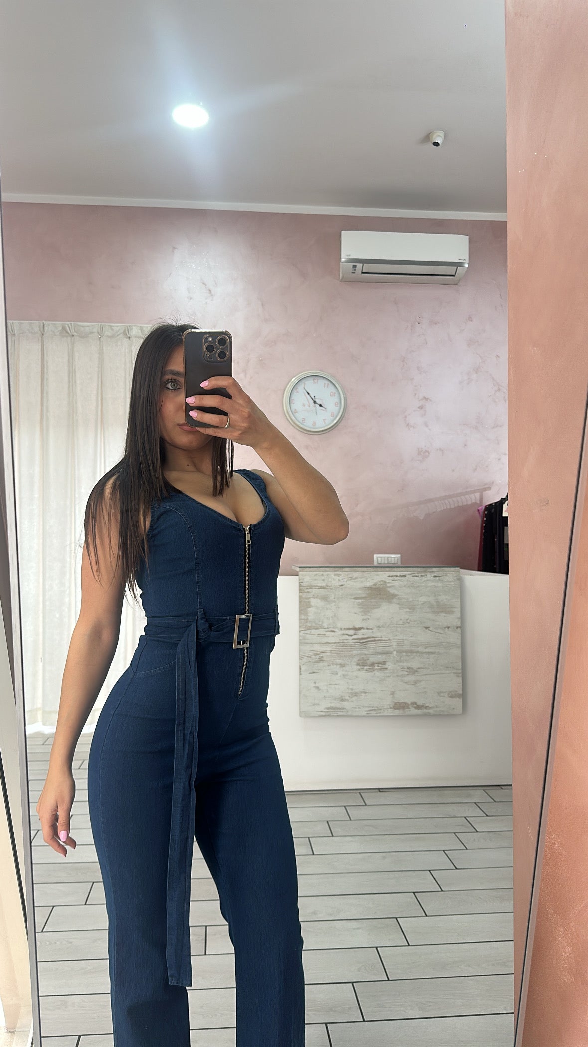 Jumpsuit denim blu