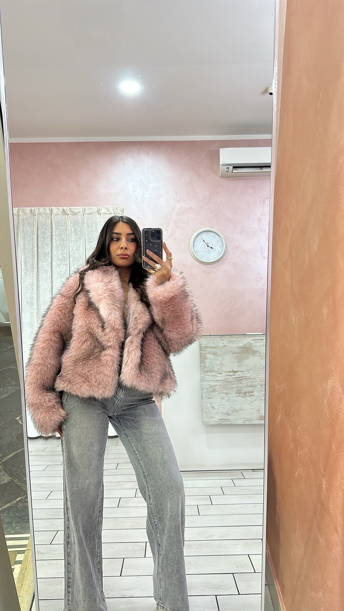 Ecopelliccia sfumature pink