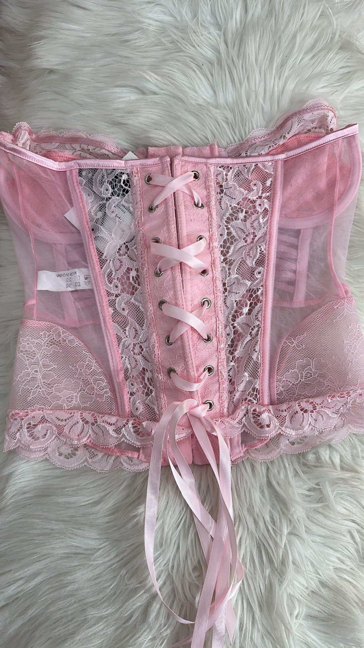 Bustino pizzo pink