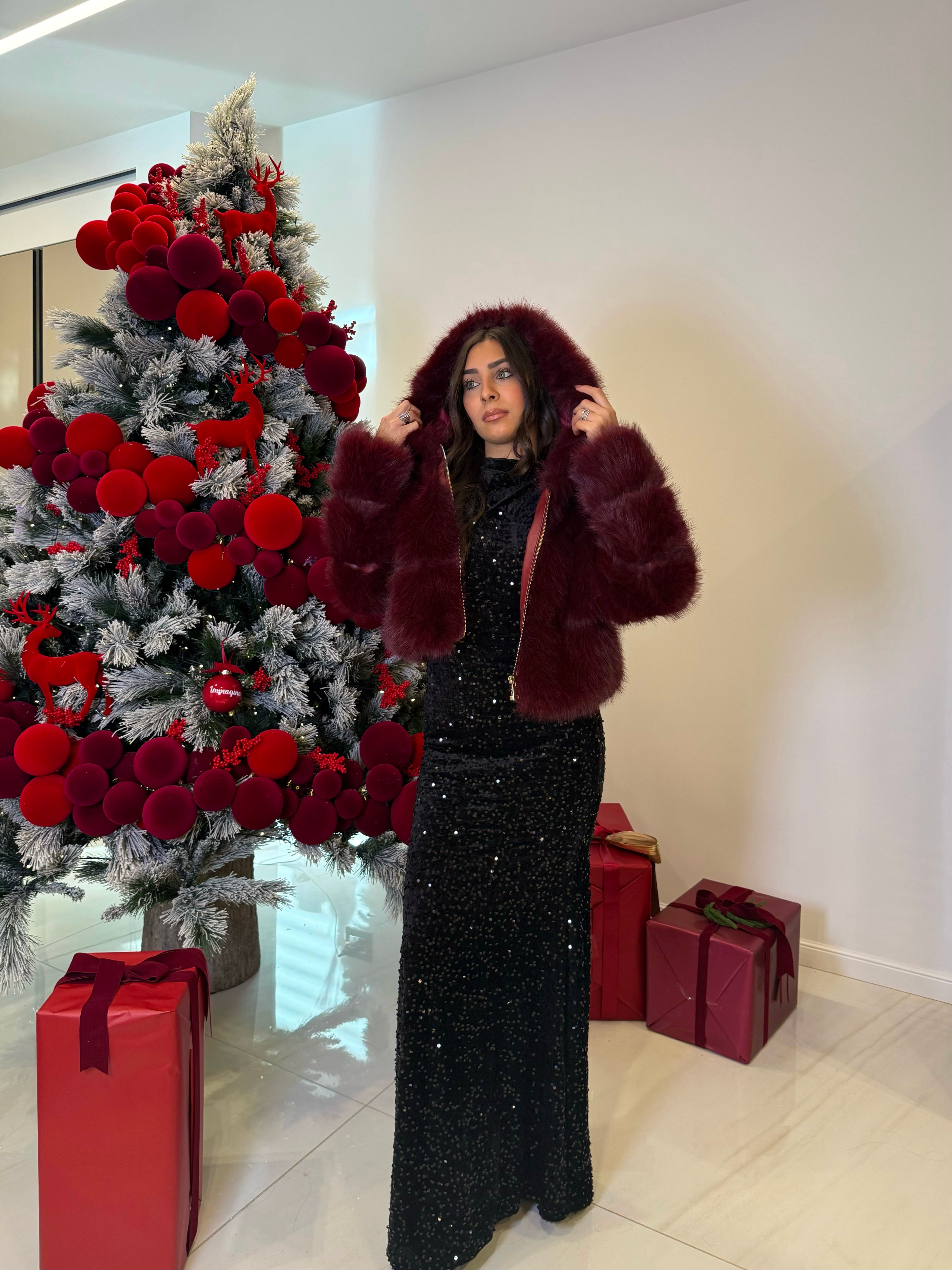 Dress long paillettes giro