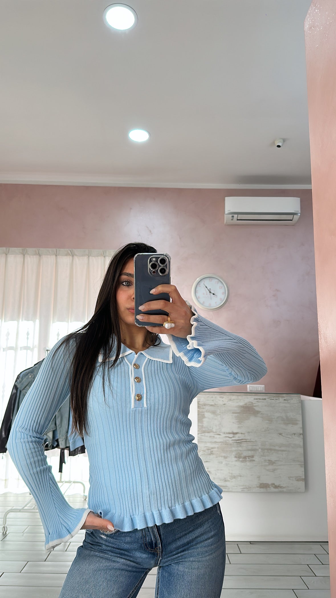 Maglia filo bottoni