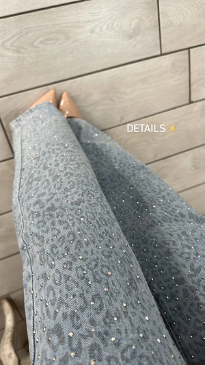 JEANS ANIMALIER CON STRASS Elle Boutique