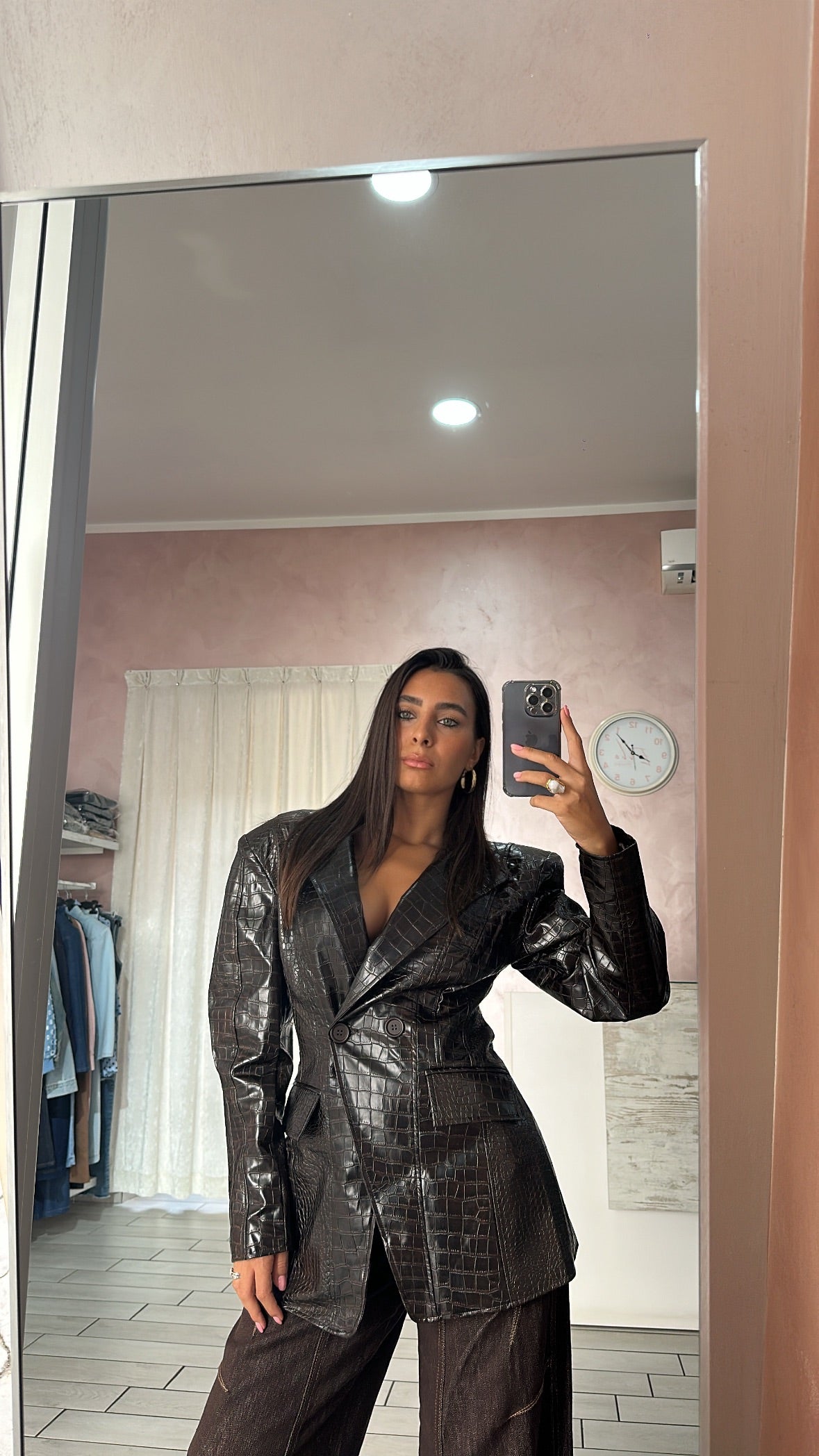 Blazer coccodrillo vinile