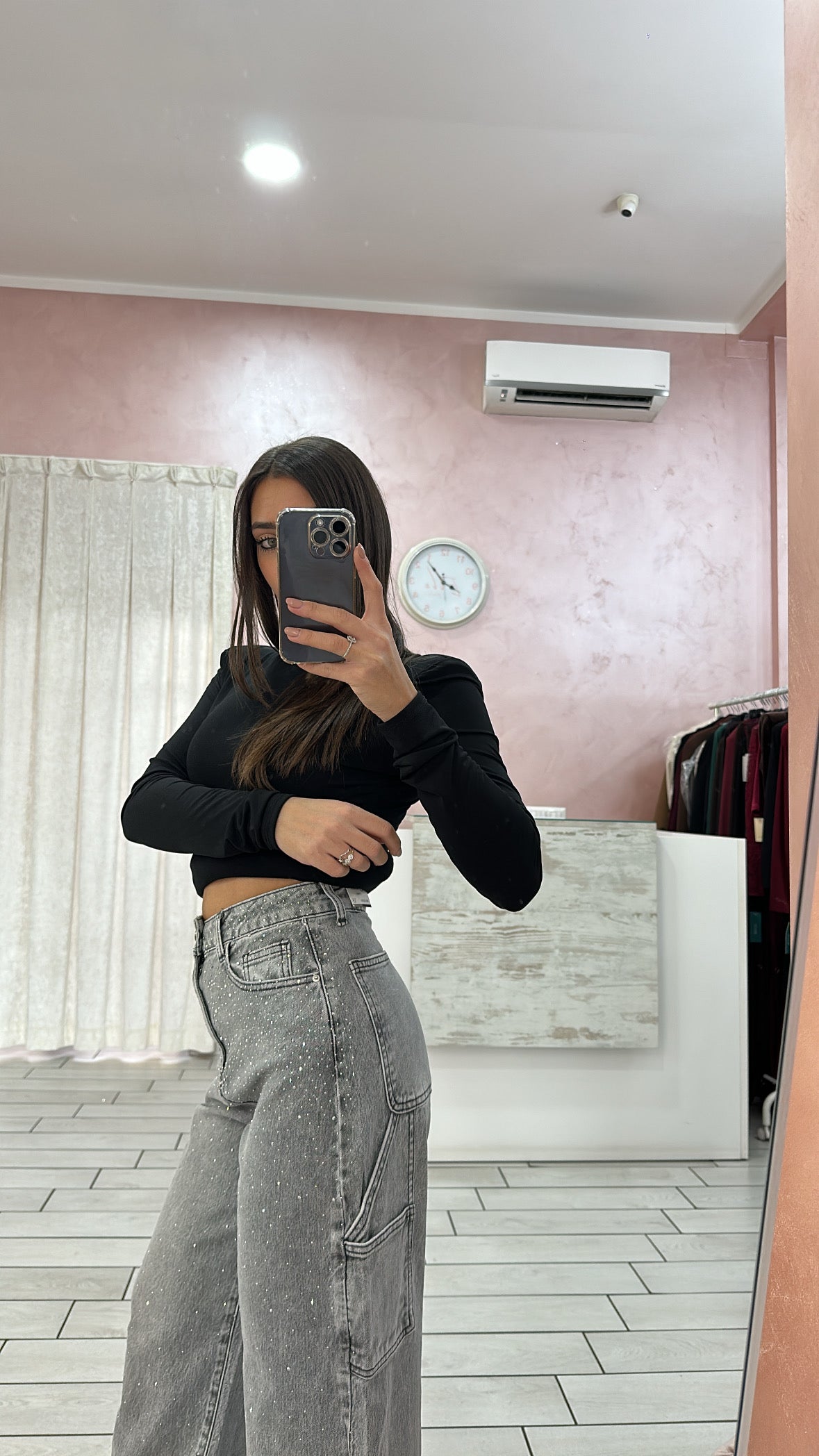 JEANS GRIGIO CHIARO DETTAGLI