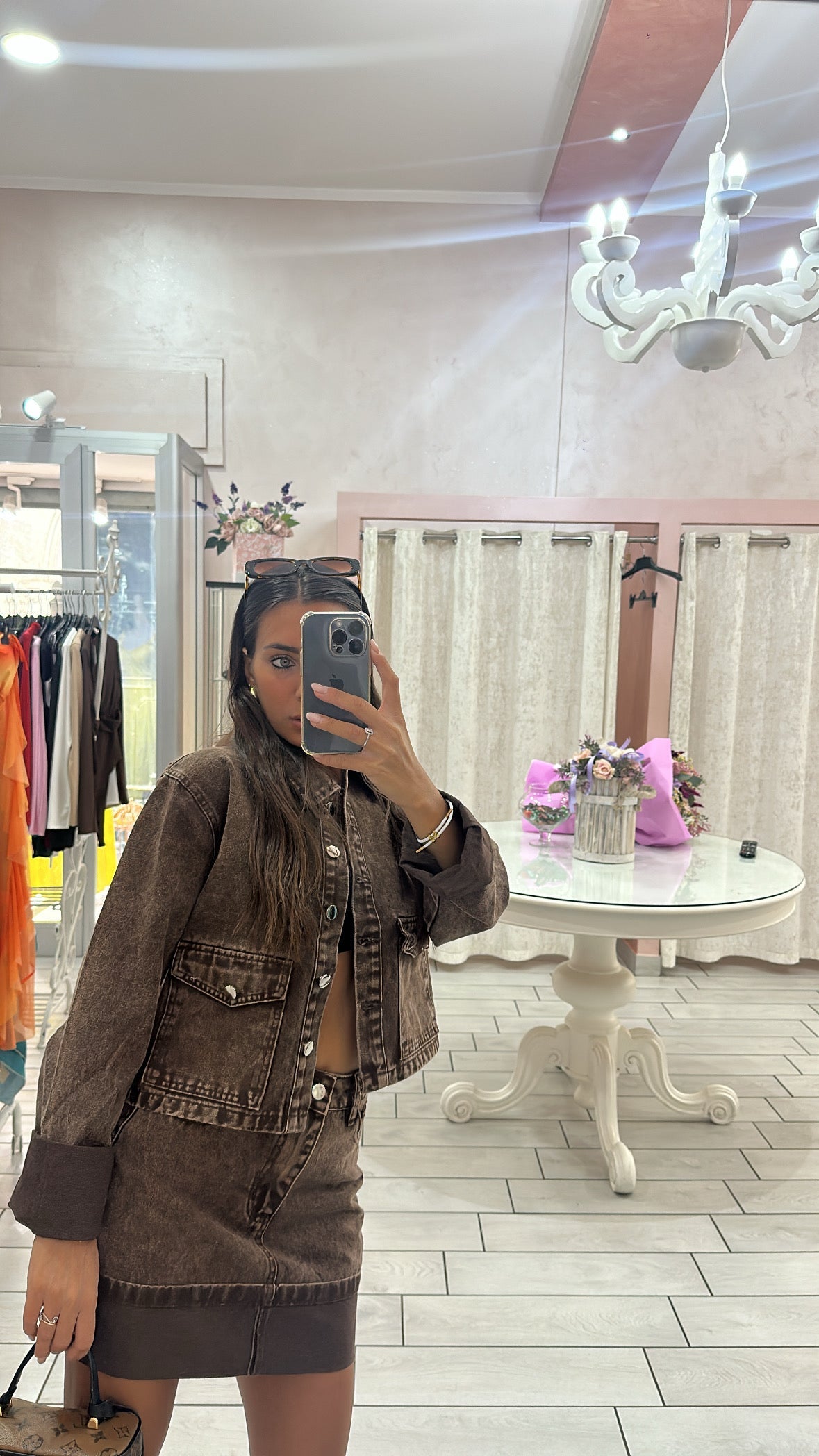 COORDSET JEANS BROWN Elle Boutique