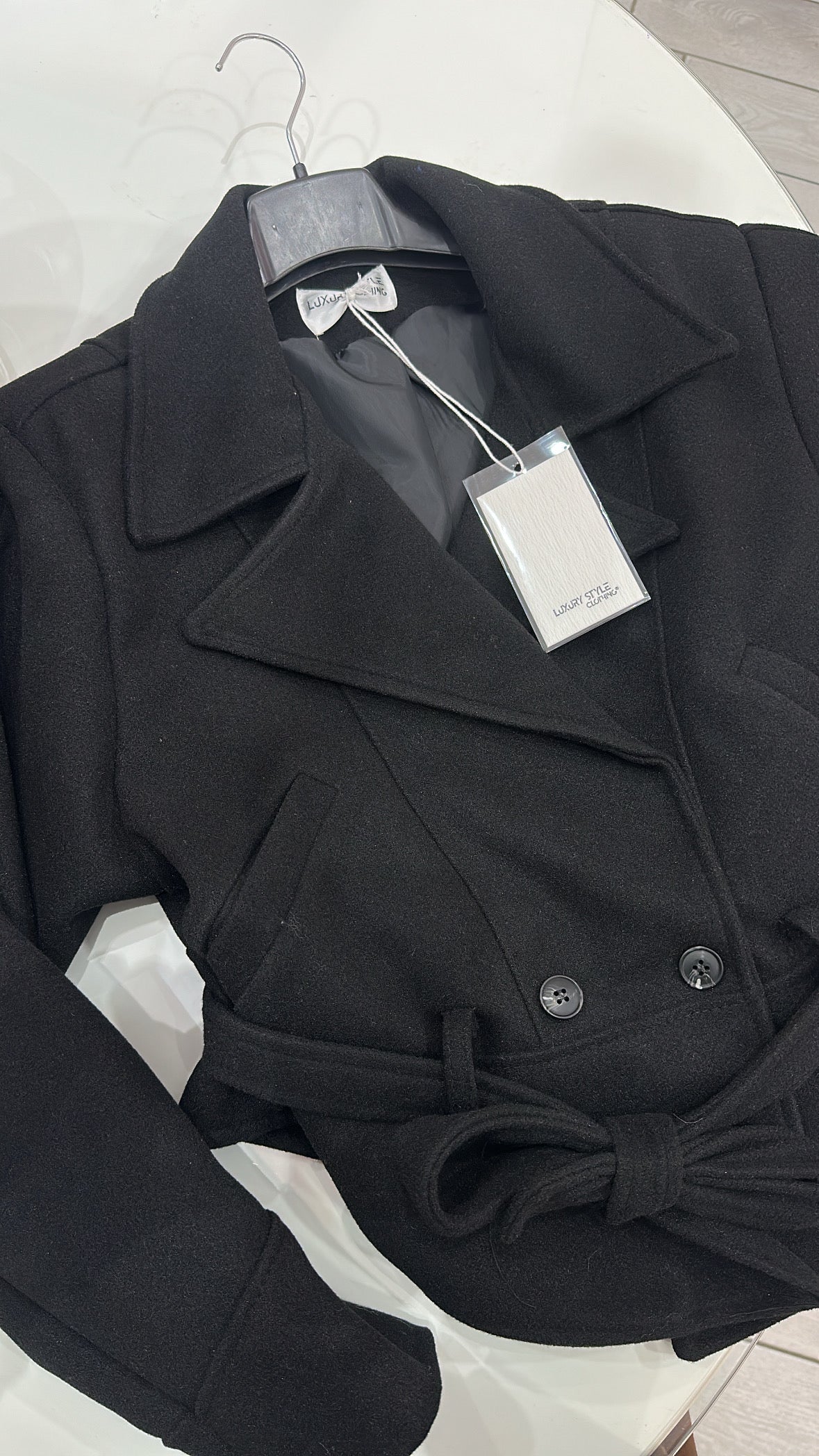 Jacket panno cintura