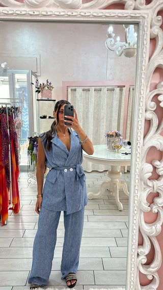 SET GIACCA GIRO LINO Elle Boutique