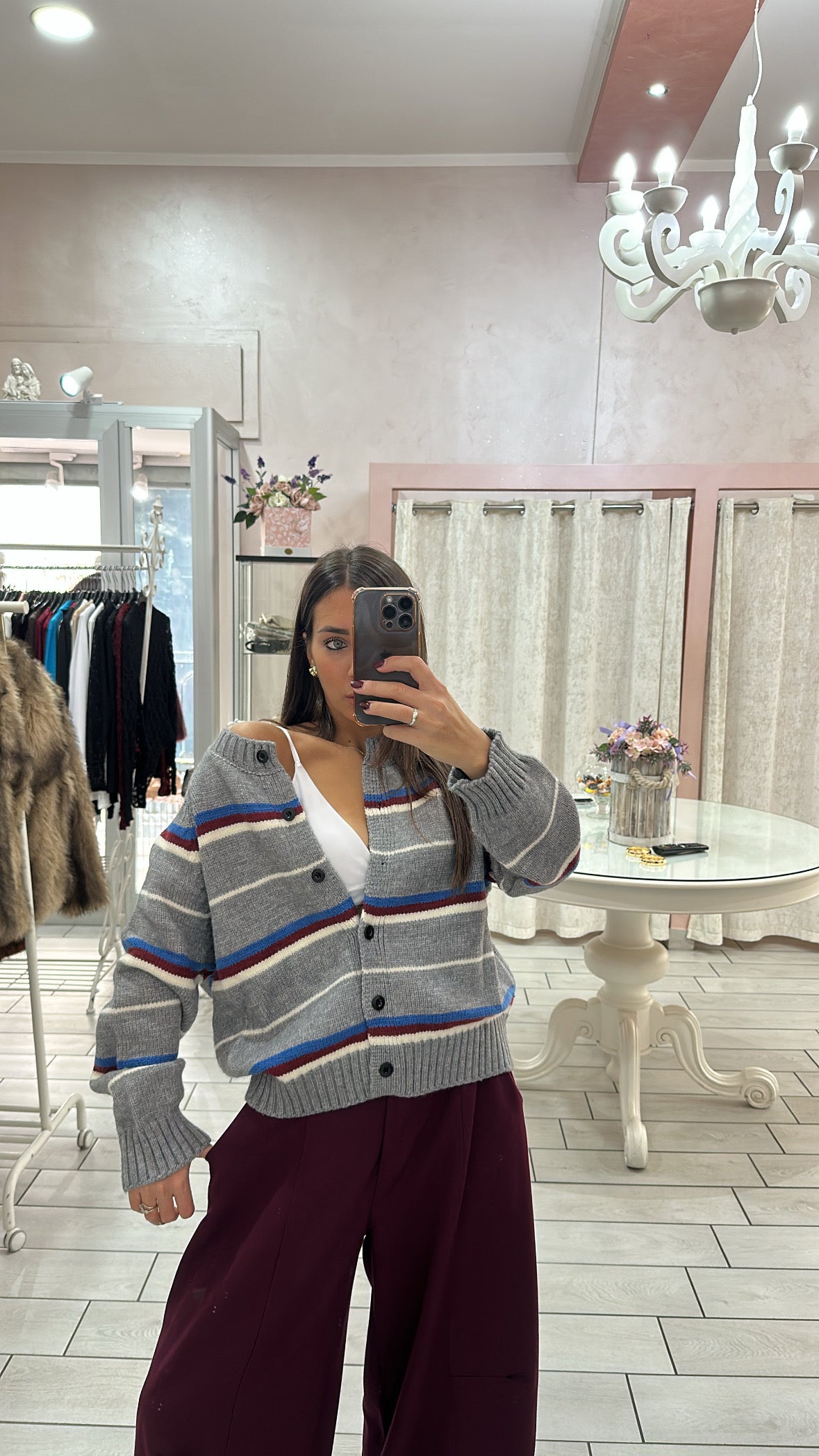 CARDIGAN RIGHE Elle Boutique