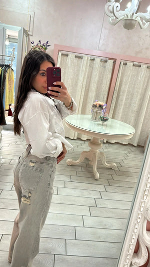 JEANS STRAPPI GREY Elle Boutique
