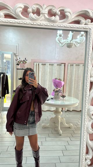 MINIGONNA SHINE GREY Elle Boutique