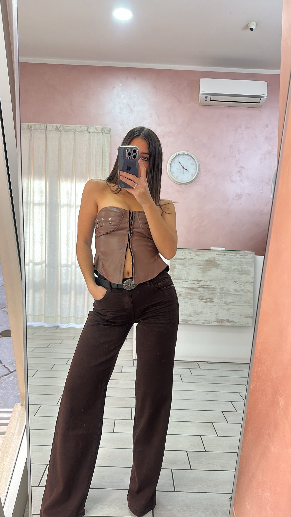 JEANS BROWN VITA BASSA