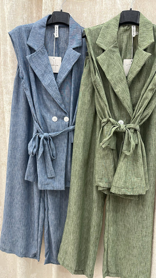 SET GIACCA GIRO LINO Elle Boutique