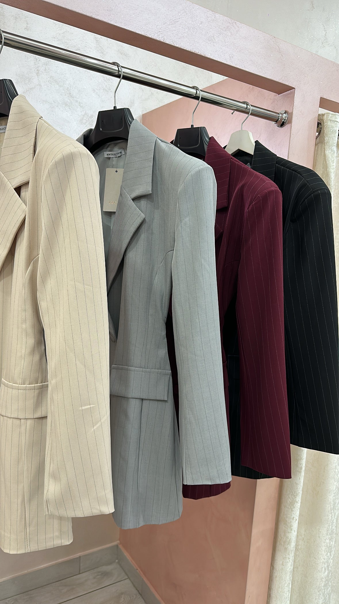 Blazer dress gessato