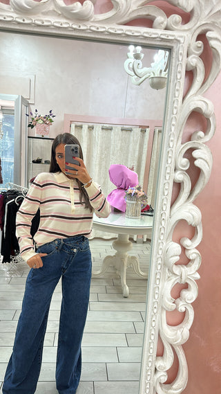 PULL POLO RIGHE Elle Boutique