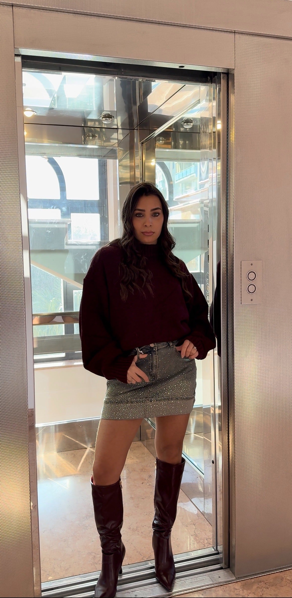 MINIGONNA SHINE SABBIATA