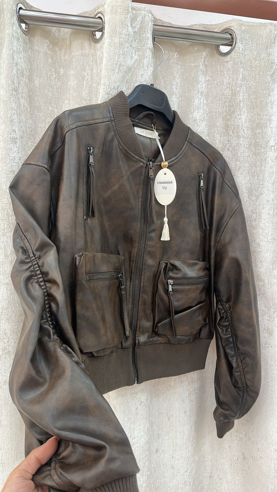 BOMBERINO ZIP ECOPELLE Elle Boutique