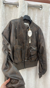 BOMBERINO ZIP ECOPELLE Elle Boutique