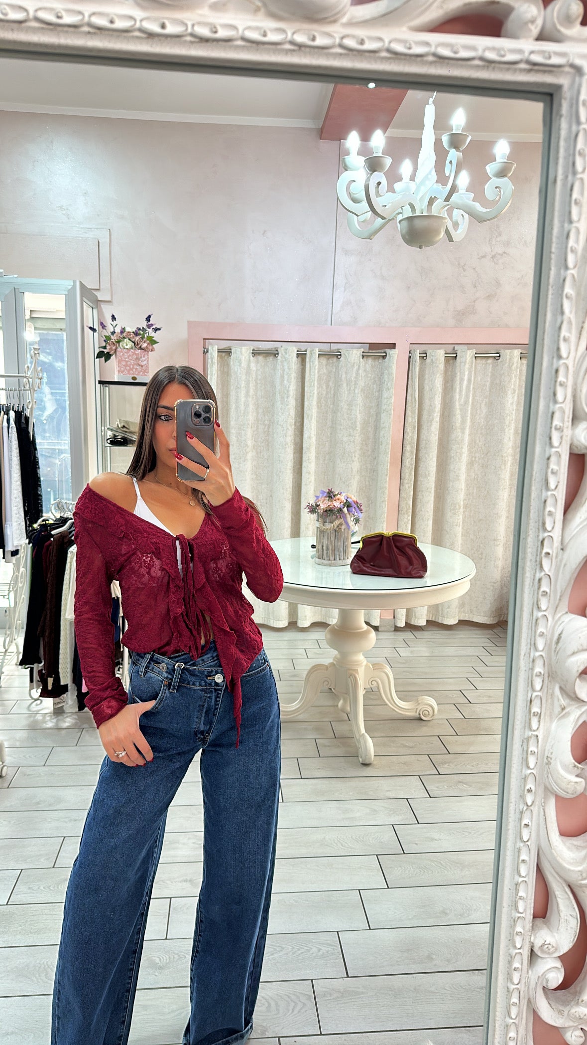 MAGLIA PIZZO LACCETTI Elle Boutique