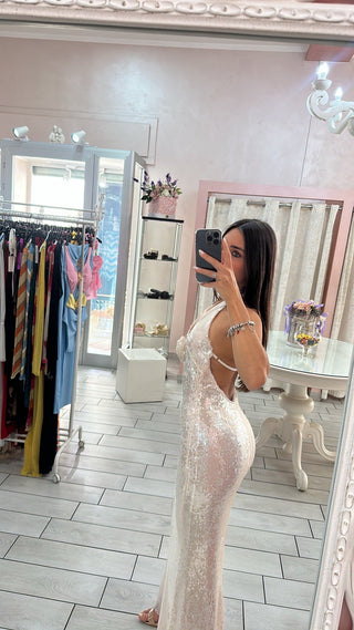 DRESS ROSE PAILLETTES Elle Boutique